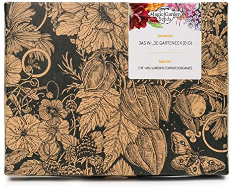 Das wilde Garteneck (Bio) - Samen-Geschenkset mit 6 Wildblumen und Kräutern, die gute Futterpflanzen für nützliche Insekten sind