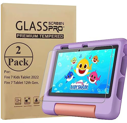 KXOYJAD 2 Pack Screen Protector for 7 2022 Kids 7” Tablet, Tempered Glass Film