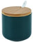 OnePine 260ml Zuccheriera in Ceramica, Contenitore per spezie barattoli spezie Rotonda con Coperchio e Cucchiaio, Design Elegante, per Casa e Cucina (Verde)