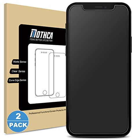 Mothca Panzer Matt Glas für iphone 12 Mini (2 Stück) 5,4, Matte Schutzfolie Screen Protector, 2.5D Screen Protector, Blendschutz,Anti-Fingerabdruck