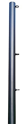 Schneck Sonnensegelmast aus Edelstahl 3m Länge in verschiedenen Varianten (Querschnitt: 60x2mm, Ösen: 3, Hülse: 50cm 90°)