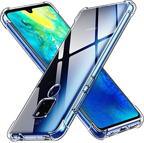 iVoler Cover per Huawei Mate 20, Custodia Trasparente per Assorbimento degli Urti con Paraurti in TPU Morbido, Sottile Morbida in Silicone TPU Protettiva Case