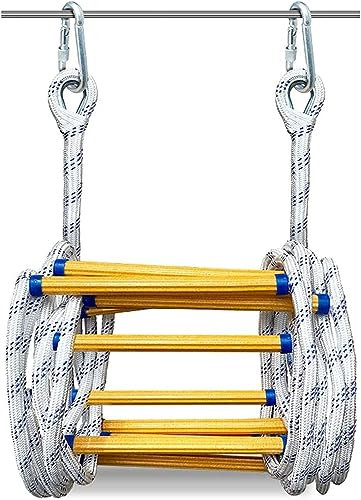 Rope Ladder Fire Escape For Windows And Balconies For Quick Use In The Fire, Safety Ladders With Carabiners, Compact & Reusable Nylon Escape Ladders (Size : 3m)