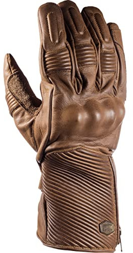 Spirit Motors Motorradhandschuhe lang Motorrad Handschuh David Deckhand WP Lederhandschuh lang braun 8, Herren, Lifestyle, Ganzjährig