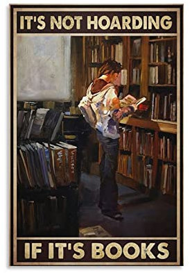 Vintage-Poster Librarian It's Not, dekoratives Gemälde, Leinwand, Wandkunst, Wohnzimmer, Schlafzimmer, Gemälde, 20 x 30 cm