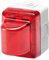Gewiss Warnleuchte, 15 W, 230 V, roter Diffusor, IP55, Grau Ral 7035