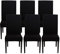 Jaotto Stuhlhussen 6er Set Stretch, Stuhlhussen für Esszimmerstühle Schwingstuhl, Stretch Stuhlschoner Abnehmbarer Waschbarer, Stuhlbezug Universal für Stuhl Esszimmer Büro Bankett Hotel(Schwarz)