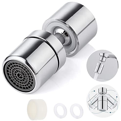 360° Pivotant Aérateur de Robinet, M22/M24 Mousseur Robinet Economie Eau Extension Robinet Filtre Embout Robinet Cuisine Réglable Multifonctionnel Pulvérisateur