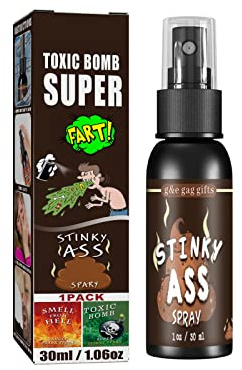 JAWSEU Furzspray stinkender Arschspray stinkender flüssiger Furzspray riechender Nebel Halloween kniffliger Furz böse riechender Nebel stinkender Arschfurzspray Streich Halloween Tages Requisiten