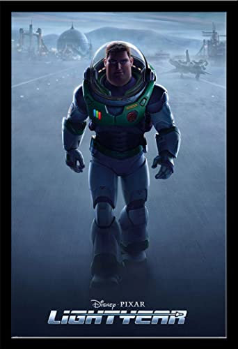 empireposter Pixar - Buzz Lightyear - Poster - Größe 61x91,5 cm + Wechselrahmen, Shinsuke® Maxi MDF schwarz, Acryl-Scheibe