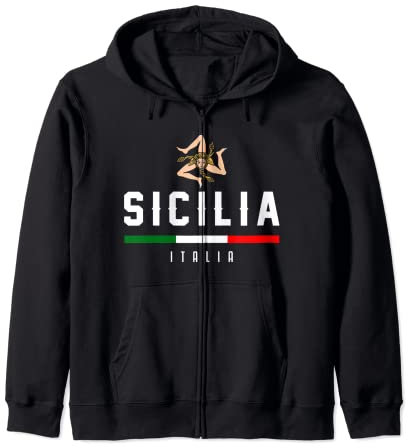 Sizilien Flagge Sizilien Palermo Italien Kapuzenjacke
