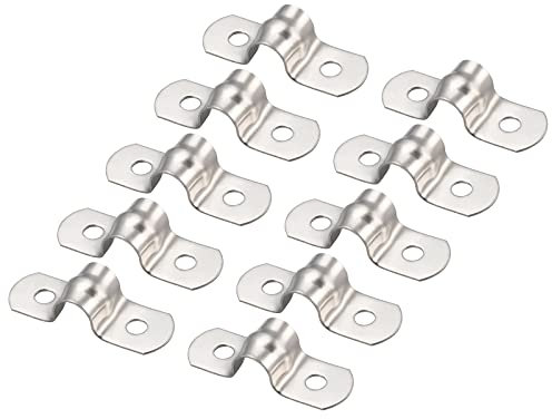 QUARKZMAN 0,3 Pouce Rigide Collier de Serrage x 20 Pcs Inox Acier Tension Attache Grillage Rigide Clips pour Tuyau Fixation