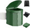 WADEO Toilettes de Camping Portables, Toilettes Pliantes pour Adultes, Toilettes de Camping Mobile avec Couvercle et Porte-Papier Toilette, pour Camping, Voyages, Embouteillages (Vert Foncé)