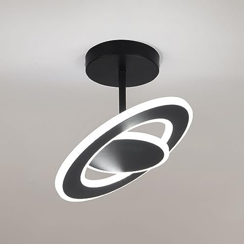 EIDISUNY Led Deckenleuchte Multi-direktionaler LED Deckenlampe 270° einstellbar LED Hängelampe Modern Schwarz Deckenbeleuchtung Lampen für flur Balkon Wohnzimmer Esszimmer 30W Kaltes weißes Licht