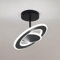 EIDISUNY Led Deckenleuchte Multi-direktionaler LED Deckenlampe 270° einstellbar LED Hängelampe Modern Schwarz Deckenbeleuchtung Lampen für flur Balkon Wohnzimmer Esszimmer 30W Kaltes weißes Licht