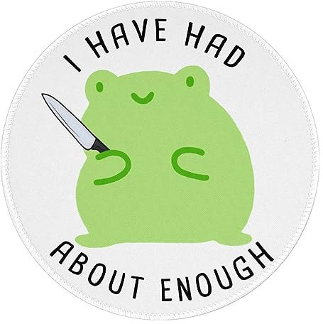 Lustiges Frosch-Mauspad, niedliches kleines Mauspad für Laptop, kabellose Maus, Büro, Computer, Mauspads für Schreibtisch, rutschfeste Gummiunterseite, 20 x 19 cm, niedlicher Frosch