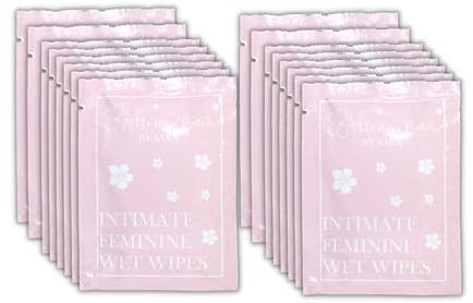 Little Miss Periods Puberty Essentials Disposable Intimate wipes for women Feminine wipes for girls hygiene wipes Single sachets pocket sized perfume free