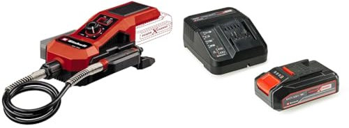 Einhell Outil de meulage et gravure sans fil TE-MT 18/34 Li-Solo Power X-Change (18V, tige de 92 cm avec pointe de gravure, variateur de vitesse, kit de 55 accessoires) avec Chargeur et Batterie 2,5Ah