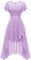 Wedtrend Cocktailkleid Damen Abendkleider Elegant für Hochzeit Brautjungfernkleider A Linie Chiffonkleid Damen Festlich Kurz WT0303LavenderS