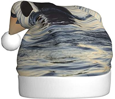 COMAAM Killer Whale Erwachsene Plüsch Weihnachtsmütze Weihnachten Dekorative Hut Geeignet Für Silvester Party Supplies