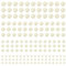 2000 Stück Selbstklebende Perlen-Aufkleber Pearl Stickers für Haare, Gesicht, Make-up, Augen, Nägel, Basteln, 3mm, 4mm, 5mm, 6mm (Off-White)