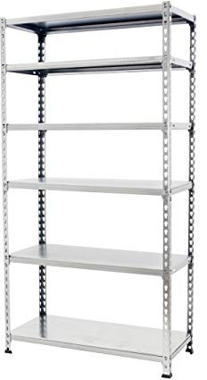 PROREGAL Schwerlastregal Giant Metal Shark | HxBxT 250x90x40cm | Fachlast 180kg | Verzinkt| Standregal Lagerregal