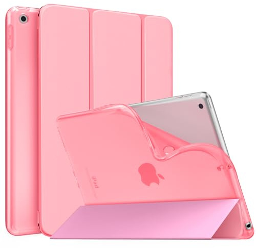 Moko Hülle für iPad 9./8./7. Generation (2021/2020/2019), Muschelschale | für iPad 10.2 Zoll Hülle Dünn Ständer Schutzhülle mit Weicher TPU-Rückseite PU Leder Schutzhülle Auto Schlafen/Wachen