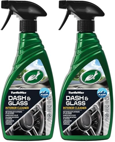 Turtle Wax Dash & Glass Interior Car Cleaning Pro Valeting Car Care (500ml) (Pack of 2)