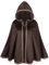 maxToonrain Mittelalterliches Kostüm für Damen, Umhang, Renaissance-Umhang, mit Kapuze, viktorianisch, Halloween, Welttag des Buches, Kostüm-Zubehör für Damen, Braun 01,65 cm