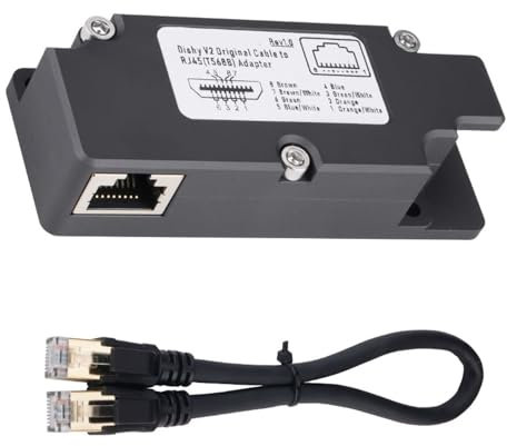 Yusat Adattatore Cavo Dishy per Adattatore Cavo Antenna Satellitare Rettangolare ABS RJ45 per