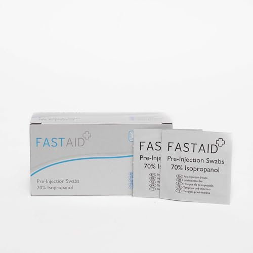 Fast Aid Pre-Injection Swab – Non-Woven Material - 70% Isopropyl Alcohol Solution – Disinfection (10)