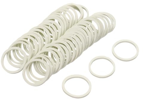 QUARKZMAN 100er Pack Gummiband Dehnbares Gummiband Weiß 15mm x 1.4mm | Haargummis für Zuhause und Büro