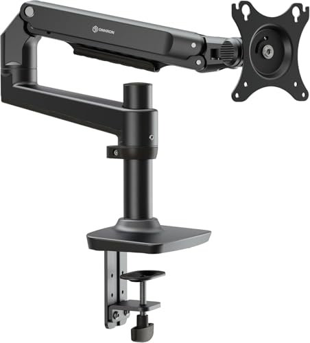 ONKRON Braccio Monitor da 17 a 38 pollici - Supporto Monitor PC Nero con Peso fino a 11 kg - Supporto Schermo PC Scrivania con VESA 75x75-100x100 mm/Schermo Staffa Inclinabile e Girevole MS75-B