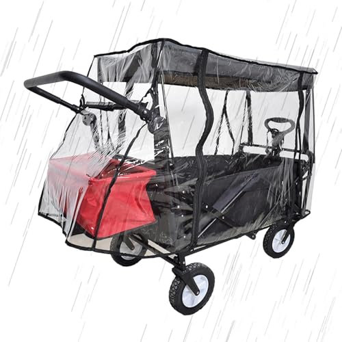 Carts Regenschutz | Regenschutz | Regenschutz Bollerwagen | transparenter Regenschutz | Multifunktionaler Wagen Regenschutz | Kinderwagen Trolley Zubehör Wagen Abdeckung für Garten Camping Picknick