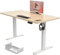 Homall Height Adjustable Sit Stand Desk 120x60cm with Time Reminder, 3 Memory Settings, Electric, Wire Management Tray, Beige