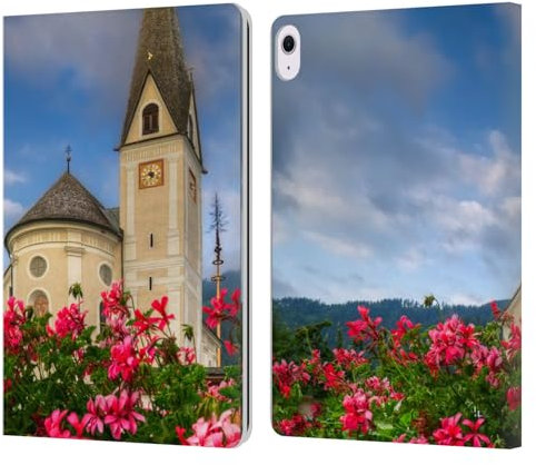 Head Case Designs Licenza Ufficiale Celebrate Life Gallery Chiesa Austriaca Floreali Custodia Cover in Pelle a Portafoglio Compatibile con Apple iPad Air 13 2024