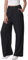 HMIYA Weite Hosen Damen-Lässig Locker Stoffhose Leichte Palazzo Hose Hohe Taille Dünne Herbst Hosen mit Tasche,Schwarze,XXL/30L