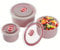 SNZ 3 Piece Envases de Plastico con Tapa, Tupper Plastico, Meal Prep Containers, Organizador Nevera para Comida Hermetico, Apto para Lavavajillas, Congelador, Microondas, Sin BPA