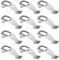 Lot de 12 clips de fixation pour plaque arrière d'œuvres d'art, clips à ressort en métal pour accrocher des photos, attaches à ressort en métal argenté pour accrocher des œuvres d'art et des photos