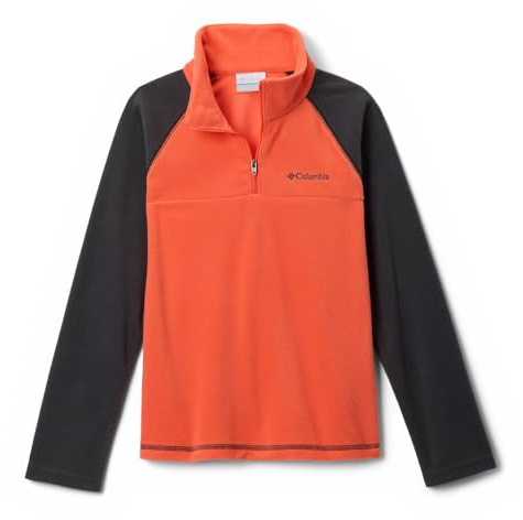 Columbia Youth Boys Glacial Half Zip, Fleece Pull Over, Zing, Shark, L
