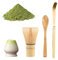 Matcha Ceremony Accessory 4 Set - Handmade Japanese Matcha Tools: Bamboo Whisk Holder, Scoop, Traditional Tea Spoon
