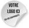 Lot de 100 autocollants personnalisables polyvalents – Insérez votre logo ou votre illustration – Taille sélectionnable de 2 cm à 20 cm – Idéal pour la décoration (Circulaire)