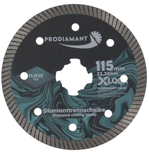 PRODIAMANT Diamanttrennscheibe X-Lock 115mm für Fliesen & Naturstein – Präzisionsschnitt Zubehör