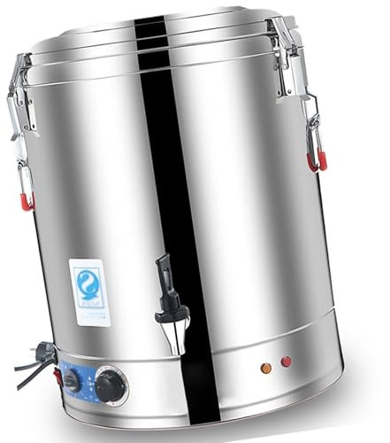 THEGA Stock Pot - 30L/40L/50L/60L Hot Water Boiler Dispenser, Stainless Steel Commercial Large Capacity Catering Urn, 30-110°C Temperature Control For Cafe, Office, Home(50L)