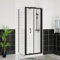 Aquariss Bifold Shower Door Enclosure Cubicles with Side Panel Black 6mm Self Clean 760x760mm