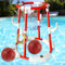 AVCXEC Panier Basket Piscine, Panier de Basket Piscine, Panier de Basket pour Piscine avec Boules de Piscine, Anneaux de Lancer et Pompe, Jeux Piscine Enfant et Adulte pour Fête de Piscine en Famille