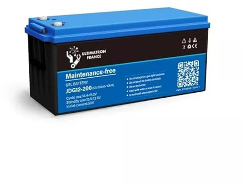 ULTIMATRON FRANCE BATTERIE ULTIMATRON GEL DEEP CYCLE JDG-12-200 12V 200AH