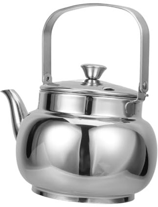 SOLUSTRE Edelstahl-teekanne Mit Sieb Für Küche Camping-teekessel Als Wasserkocher Geeignet Für Herdarten Inklusive Griff Für Sicheren Gebrauch