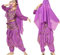 purpleq 5-teiliges Set Bollywood-Tanzkostüme Indisches Bauchtanz-Kostüm-Set für Frauen Chiffon Orientale Bauchtanz-Kostüm-Set,A2,XXL