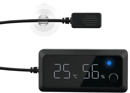 Feuchtigkeitsanzeige Hygrometer - Terrarium -Klimaüberwachung, Analog Thermometer | Einfach Zu Lesendes -Reptilien-Tankhygrometer, Tragbare Saugnapfbecher-Montage Für Terrarien Und Reptilienr